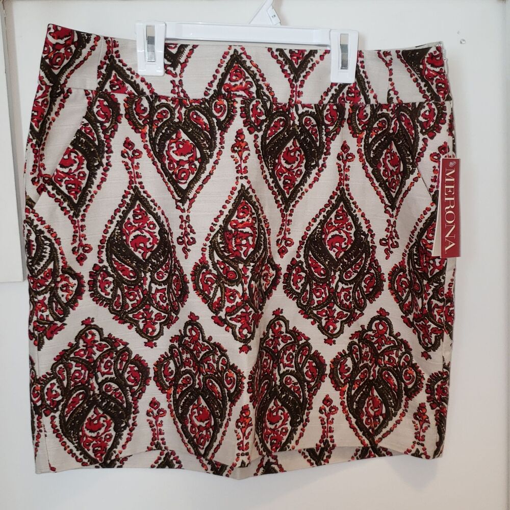 Merona cotton skirt, lined. Size 14